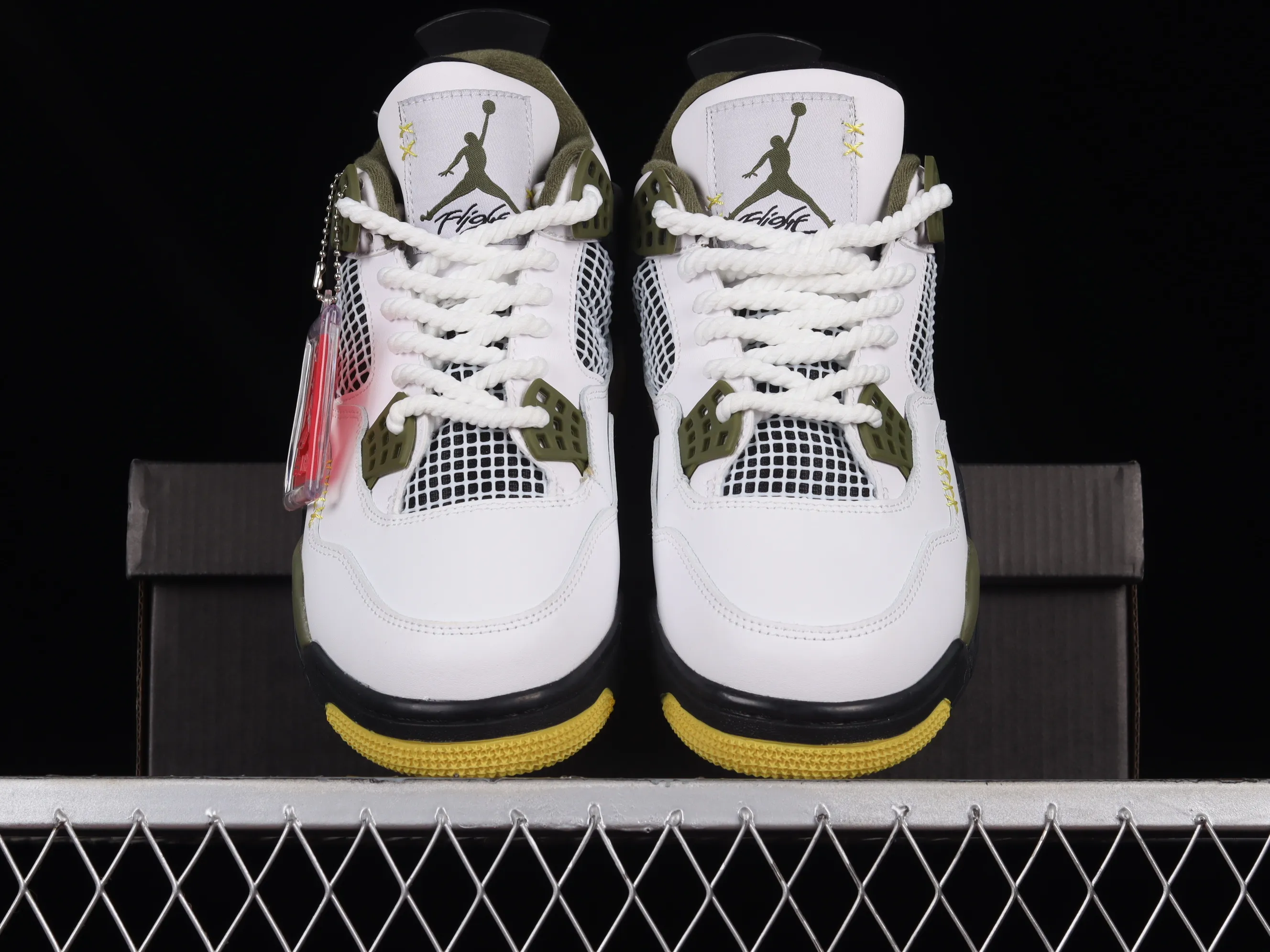 All categories Air Jordan Jordan series basketball shoes Air Jordan 4 Air Jordan 4 Retro AJ4 Joe 4 white and green men's cultural basketball shoes CT8527-900